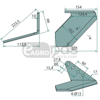 Mulch mix brazdar cu aripi - GRANIT [1803100018]