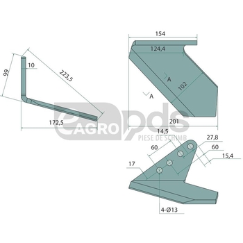 Mulch mix brazdar cu aripi - GRANIT [1803100019]
