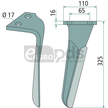 Dinte grapa rotativa - GRANIT [1803200035]