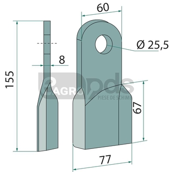 Cutit tocatoare - GRANIT [1803200054]