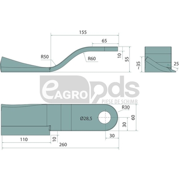Cutit tocatoare - GRANIT [1803200226]