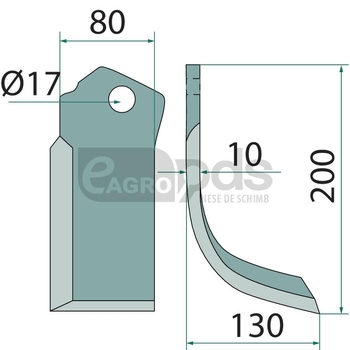 Cutit curbat - GRANIT [1803200293]