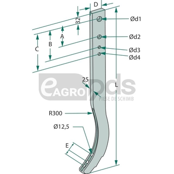 Suport sectie cultivator - GRANIT [1803200387]
