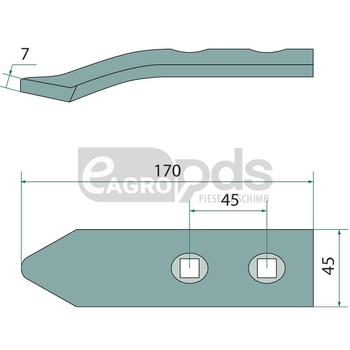 Brazdar patina pentru semanatoare - GRANIT [1803200435]
