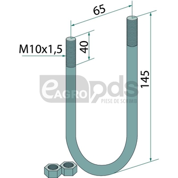 Surub in u - GRANIT [1803200639]