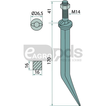 Dispozitiv oval de fixare a brazdarelor - GRANIT [1803200940]