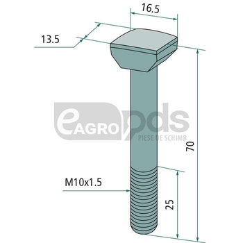 Surub cu cap de ciocan - GRANIT [1803201010]