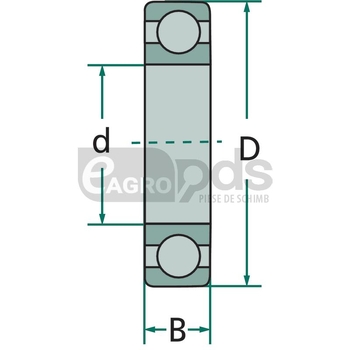 Rulment cu bile - 6003-2RS (17x35x10) - GRANIT [18034 671105]