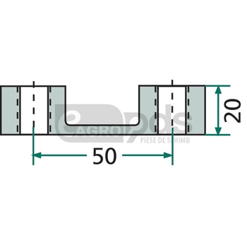 Placa filetata - GRANIT [18051-16BM-1]