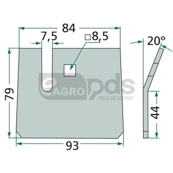 Racleta din tabla - GRANIT [18051-H101]