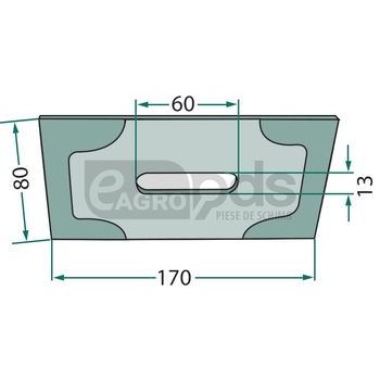 Racleta din tabla - GRANIT [18051-R101-B]
