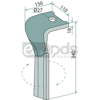 Dinte interschimbare rapida - GRANIT [1805400007]