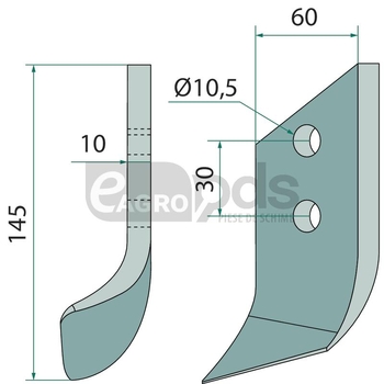 Cutit freze excavare - GRANIT [180633-SDO-13-L]