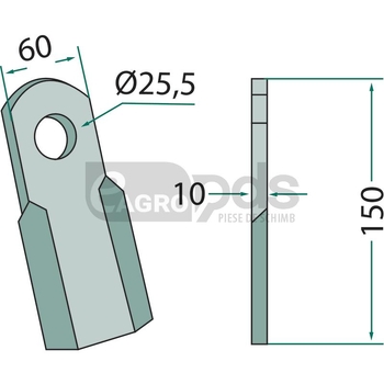 Cutit tocatoare - GRANIT [18063-AGM-02]