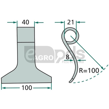 Cutit tocatoare - GRANIT [18063-AGM-10]