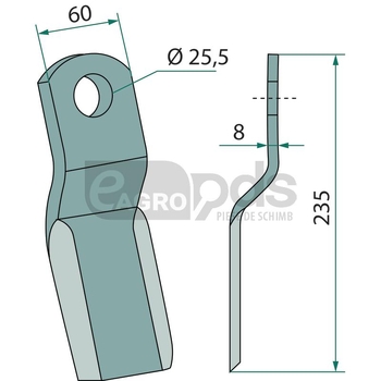 Cutit tocatoare - GRANIT [18063-AGM-30]