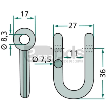 Cercel de arc - GRANIT [18063-AGR-71]