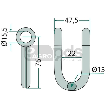 Cercel de arc - GRANIT [18063-BOM-73]