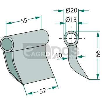 Cutit tocatoare - GRANIT [18063-GYR-01]