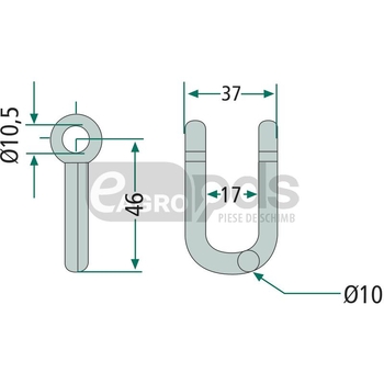 Cercel de arc - GRANIT [18063-HAN-72]