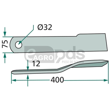Cutit tocator - GRANIT [18063-HOW-24]