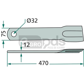 Cutit tocator - GRANIT [18063-HOW-25]
