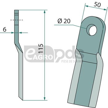 Cutit tocator - GRANIT [18063-HUM-06]