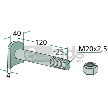 Surub cu piulita - GRANIT [18063-HUM-92]