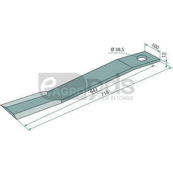 Cutit tocatoare - GRANIT [18063-IND-1360]