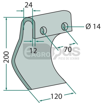 Cutit tocator - GRANIT [18063-IND-196]