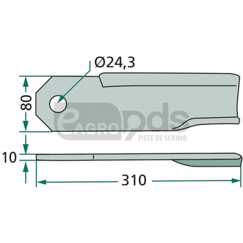 Cutit tocatoare - GRANIT [18063-IND-33-A-R]