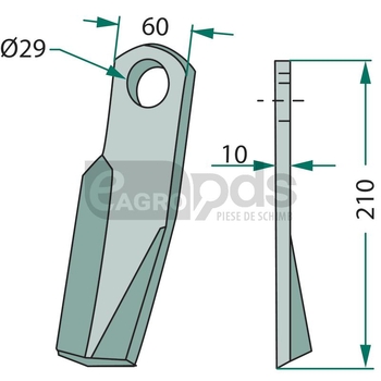 Cutit tocator - GRANIT [18063-IND-44-L]