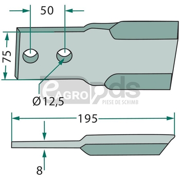 Cutit tocator - GRANIT [18063-IND-60-L]