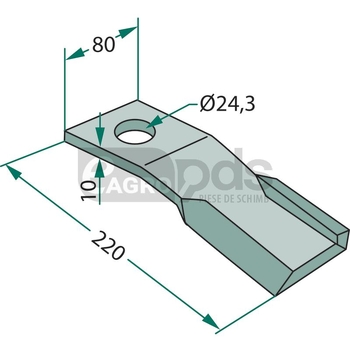 Cutit tocator - GRANIT [18063-IND-90-R]