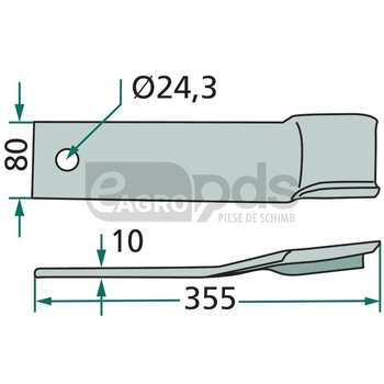 Cutit tocator - GRANIT [18063-IND-92-L]