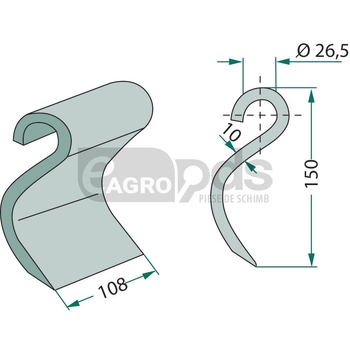 Cutit tocator - GRANIT [18063-IND-96]