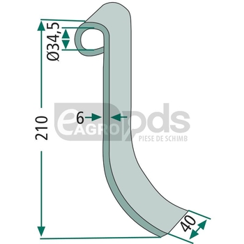 Cutit tocator - GRANIT [18063-IND-97]