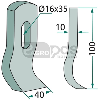 Cutit tocatoare - GRANIT [18063-MUL-51]