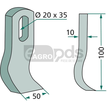 Cutit tocator - GRANIT [18063-MUL-52]