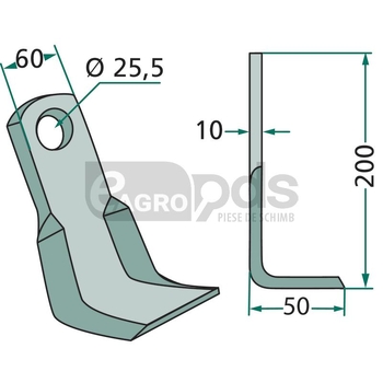 Cutit in unghi drept - GRANIT [18063-NOB-06]