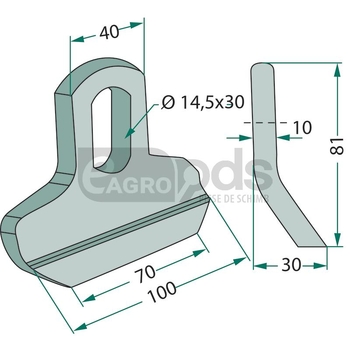 Cutit tocator - GRANIT [18063-NOB-45]