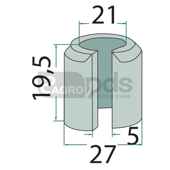 Bucsa strangere - 21x27x19,5 - GRANIT [18063-PER-64]
