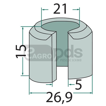 Bucsa strangere - 21x26,9x15 - GRANIT [18063-PER-65]