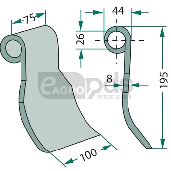 Cutit tocator - GRANIT [18063-QVG-03]