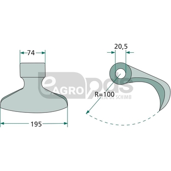Ciocan batator - tocator vegetale Perfect - GRANIT [18063-RM-16]