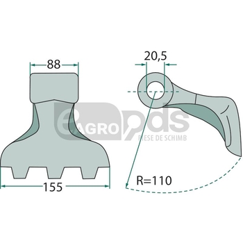 Ciocan batator - GRANIT [18063-RM-2]