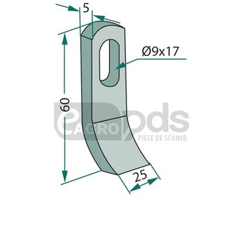 Cutit tocator - GRANIT [18063-ROU-57]