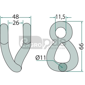 Cercel de arc - GRANIT [18063-ROU-71]