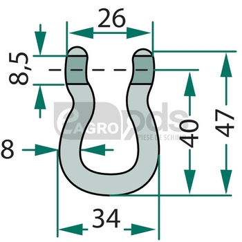 Cercel de arc - GRANIT [18063-ROU-73]