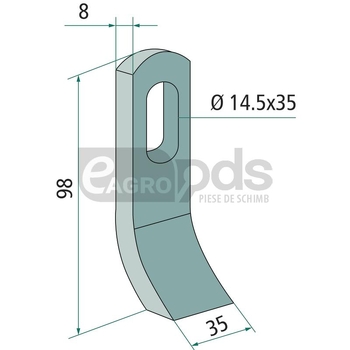 Cutit tocator - GRANIT [18063-SMA-59]